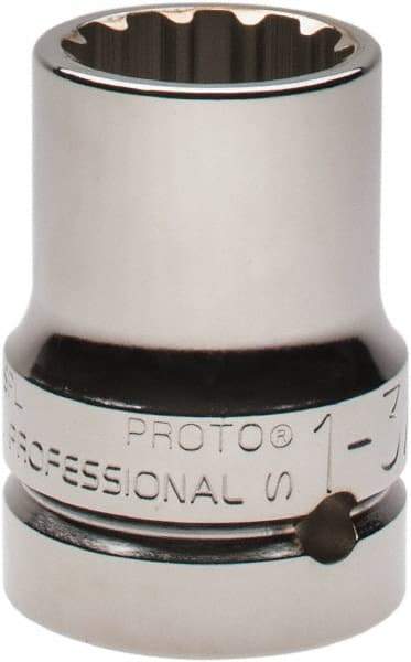 Proto - 1" Drive, 1-3/16" Socket, Spline Socket - 12 Points, 2-3/4" OAL - Industrial Tool & Supply