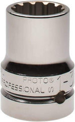 Proto - 1" Drive, 1-3/16" Socket, Spline Socket - 12 Points, 2-3/4" OAL - Industrial Tool & Supply