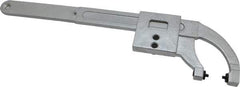 Facom - 0" to 3-15/16" Capacity, Satin Chrome Finish, Pin Spanner Wrench - 14-1/4" OAL, 4mm Hook Pin Height - Industrial Tool & Supply