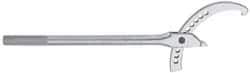 Facom - 8-21/32" to 12-3/4" Capacity, Satin Chrome Finish, Adjustable Hook Spanner Wrench - 25-19/32" OAL, 19mm Hook Pin Height - Industrial Tool & Supply
