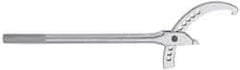 Facom - 8-21/32" to 12-3/4" Capacity, Satin Chrome Finish, Adjustable Hook Spanner Wrench - 25-19/32" OAL, 19mm Hook Pin Height - Industrial Tool & Supply