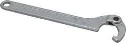Facom - 1-3/8" to 1-31/32" Capacity, Satin Chrome Finish, Adjustable Hook Spanner Wrench - 7-61/64" OAL, 5/32" Hook Pin Height - Industrial Tool & Supply