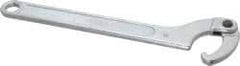 Facom - 1-31/32" to 3-5/32" Capacity, Satin Chrome Finish, Adjustable Hook Spanner Wrench - 11-1/32" OAL, 13/64" Hook Pin Height - Industrial Tool & Supply