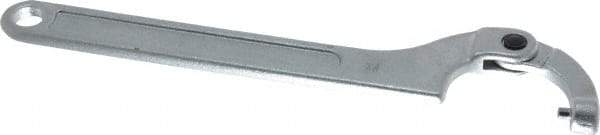 Facom - 1-3/8" to 1-31/32" Capacity, Satin Chrome Finish, Adjustable Pin Spanner Wrench - 7-61/64" OAL, 4mm Hook Pin Height - Industrial Tool & Supply