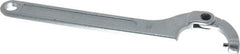 Facom - 1-3/8" to 1-31/32" Capacity, Satin Chrome Finish, Adjustable Pin Spanner Wrench - 7-61/64" OAL, 4mm Hook Pin Height - Industrial Tool & Supply