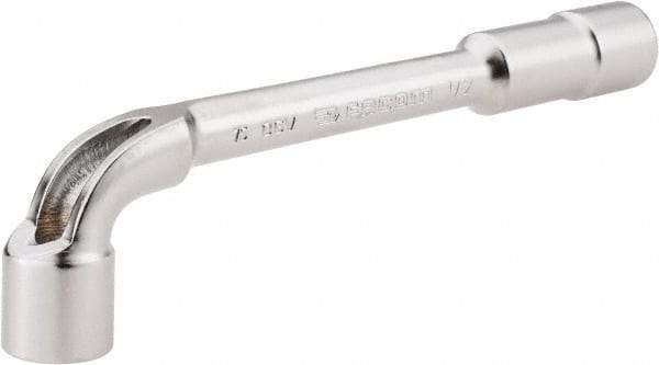 Facom - 1/2", 6 Point, Satin Chrome Coated, 90 ° Offset Socket Wrench - 152mm OAL, 19.5mm Head Thickness - Industrial Tool & Supply