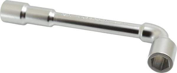 Facom - 9/16", 6 Point, Satin Chrome Coated, 90 ° Offset Socket Wrench - 169mm OAL, 22.5mm Head Thickness - Industrial Tool & Supply