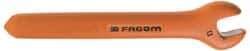 Facom - 9mm Open End Wrench - 4-29/32" OAL, Single End, Insulating Elastomer Finish - Industrial Tool & Supply