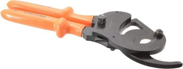 Facom - 13-3/16" OAL, 2" Capacity, 140mm Jaw Width, Insulated Cable Cutter Pliers - Oval Head, Cushion Handles - Industrial Tool & Supply