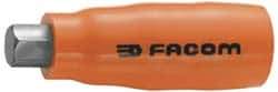 Facom - 1/2" Drive, 10mm Hex Bit Socket - 2-3/4" OAL, 25/64" Bit Length, Insulated - Industrial Tool & Supply
