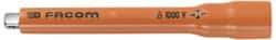 Facom - 1/2" Drive Insulated Socket Extension - 5-3/4" OAL, Single Color Insulation Finish - Industrial Tool & Supply