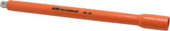 Facom - 3/8" Drive Insulated Socket Extension - 10-1/4" OAL, Single Color Insulation Finish - Industrial Tool & Supply