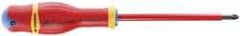 Facom - PZ.0 Point, 75mm Blade Length Posidrive Screwdriver - 175mm OAL - Industrial Tool & Supply