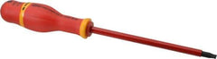 Facom - 269mm OAL Standard Slotted Screwdriver - 150mm Blade Length, Round Shank, Ergonomic Handle - Industrial Tool & Supply
