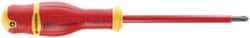 Facom - #3, 11-1/32" OAL, Insulated Phillips Screwdriver - 5-29/32" Blade Length, Round Shank, Ergonomic Handle - Industrial Tool & Supply