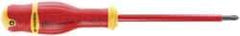 Facom - #3, 11-1/32" OAL, Insulated Phillips Screwdriver - 5-29/32" Blade Length, Round Shank, Ergonomic Handle - Industrial Tool & Supply