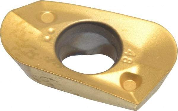 Kennametal - EP1848 HD Grade KC725M Carbide Milling Insert - TiN/TiCN/TiN Finish, 0.217" Thick, 4.8mm Corner Radius - Industrial Tool & Supply