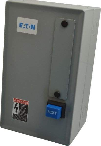 Eaton Cutler-Hammer - 208 Coil VAC, 27 Amp, NEMA Size 1, Nonreversible Enclosed Enclosure NEMA Motor Starter - 7-1/2 hp at 1 Phase, 1 Enclosure Rating - Industrial Tool & Supply