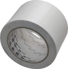 3M - White Solid Color Vinyl Tape - 3" Wide x 108' Long x 0.005" Thick, General Traffic - Industrial Tool & Supply