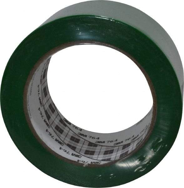 3M - Green Solid Color Vinyl Tape - 2" Wide x 108' Long x 0.005" Thick, General Traffic - Industrial Tool & Supply