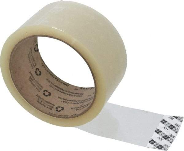 3M - 2" x 55 Yd Clear Acrylic Adhesive Sealing Tape - Polypropylene Film Backing, 1.8 mil Thick, 19 Lb Tensile Strength, Series 305 - Industrial Tool & Supply