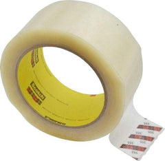 3M - 2" x 55 Yd Clear Rubber Adhesive Sealing Tape - Polyester Film Backing, 3.43 mil Thick, 69 Lb Tensile Strength, Series 355 - Industrial Tool & Supply
