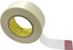 3M - 2" x 60 Yd Clear Rubber Adhesive Packaging Tape - Polypropylene Film Backing, 6.6 mil Thick, 380 Lb Tensile Strength, Series 898NR - Industrial Tool & Supply