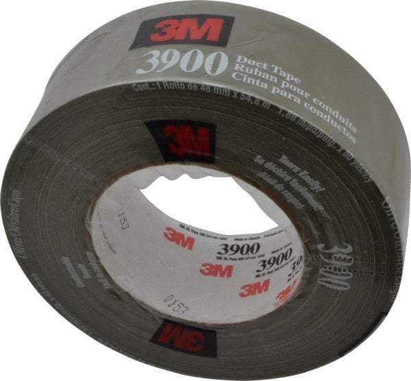 3M - 2" x 55m Green Duct Tape - 8.1 mil, Rubber Adhesive, Polyethylene Film Backing, 32 Lb/ln Tensile Strength, 200°F Max, Series 3900 - Industrial Tool & Supply