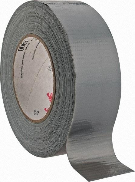 3M - 2" x 55m Silver Duct Tape - 8.1 mil, Rubber Adhesive, Polyethylene Film Backing, 32 Lb/ln Tensile Strength, 200°F Max, Series 3900 - Industrial Tool & Supply