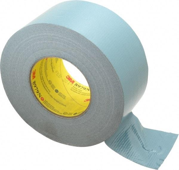 3M - 3" x 55m Blue Duct Tape - 12.1 mil, Rubber Adhesive, Polyethylene Film Backing, 36 Lb/ln Tensile Strength, 200°F Max, Series 8979N - Industrial Tool & Supply