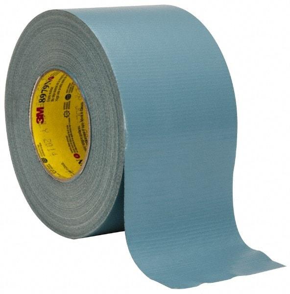 3M - 4" x 55m Blue Duct Tape - 12.1 mil, Rubber Adhesive, Polyethylene Film Backing, 36 Lb/ln Tensile Strength, 200°F Max, Series 8979N - Industrial Tool & Supply