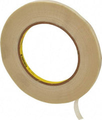 3M - 60 Yd Long x 1/4" Wide, Series 361, White Silicone Glass Cloth Tape - 7.5 mil Thick, 182 Lb/In Tensile Strength - Industrial Tool & Supply