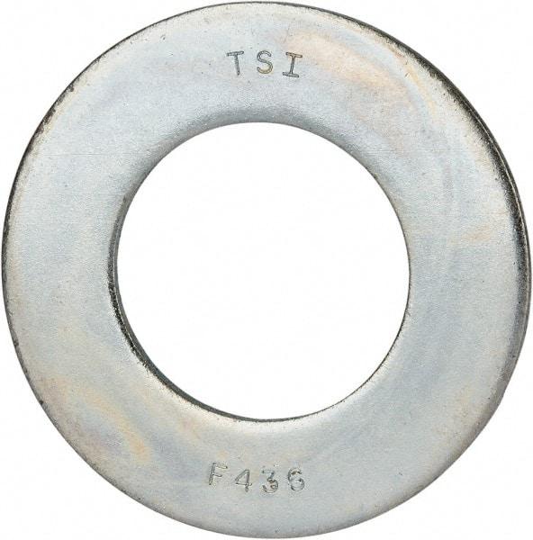 Value Collection - 1-3/4" Screw, Grade 8 Alloy Steel SAE Flat Washer - 1-7/8" ID x 3-3/8" OD, 0.196" Thick, Zinc-Plated Finish - Industrial Tool & Supply