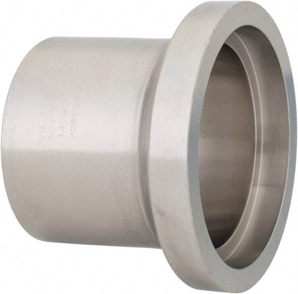 VNE - 2-1/2", E-Line Style, Sanitary Stainless Steel Pipe Long Welding Ferrule - Female Connection, Grade 316L - Industrial Tool & Supply