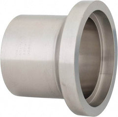 VNE - 2-1/2", E-Line Style, Sanitary Stainless Steel Pipe Long Welding Ferrule - Female Connection, Grade 316L - Industrial Tool & Supply
