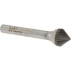 OSG - 1/2" Head Diam, 1/4" Shank Diam, 24 Flute 82° Solid Carbide Countersink - Industrial Tool & Supply