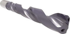 Allied Machine and Engineering - 19.5mm 140° Solid Carbide Jobber Drill - Bright Finish, Right Hand Cut, Spiral Flute, Straight Shank, 7-7/8" OAL, Standard Point - Industrial Tool & Supply