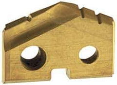 Allied Machine and Engineering - 14mm Diam x 1/8" Thick, Seat Code 0, 132° Included Angle Spade Drill Insert - TiN Coated, Carbide, Grade P40, Series T-A - Industrial Tool & Supply