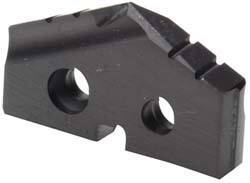 Allied Machine and Engineering - 39/64" Diam x 1/8" Thick, Seat Code 0, 132° Included Angle Spade Drill Insert - TiN Coated, Carbide, Grade P40, Series T-A - Industrial Tool & Supply