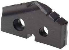 Allied Machine and Engineering - 39/64" Diam x 1/8" Thick, Seat Code 0, 132° Included Angle Spade Drill Insert - TiN Coated, Carbide, Grade P40, Series T-A - Industrial Tool & Supply