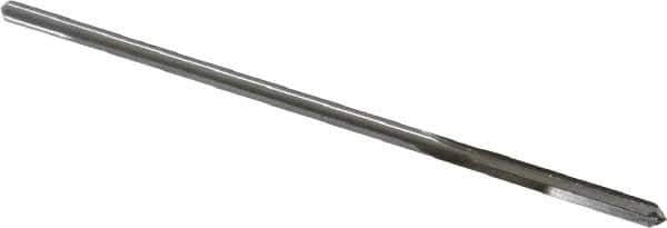 Alvord Polk - 0.1378" Cobalt 4 Flute Chucking Reamer - Straight Flute, 0.1275" Straight Shank, 1" Flute Length, 4" OAL - Industrial Tool & Supply