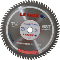 Lenox - 7-1/4" Diam, 5/8" Arbor Hole Diam, 68 Tooth Wet & Dry Cut Saw Blade - Titanium Carbide-Tipped, General Purpose Action, Standard Round Arbor - Industrial Tool & Supply