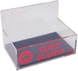 PRO-SAFE - 6 Pair Tray Style Acrylic Safety Glasses Dispenser - 9 Inch Wide x 3-1/4 Inch High x 6 Inch Deep, Table and Wall Mount - Industrial Tool & Supply