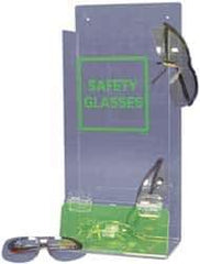 NMC - 20 Pair Stack Style Acrylic Safety Glasses Dispenser - 8 Inch Wide x 18 Inch High x 4 Inch Deep, Table and Wall Mount - Industrial Tool & Supply