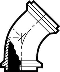 1-1/2″ E-Line Style Sanitary Stainless Steel Pipe 45° Elbow Male x Male Connections, Grade 304