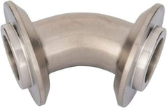 VNE - 1", E-Line Style, Sanitary Stainless Steel Pipe 45° Elbow - Male x Male Connection, Grade 304 - Industrial Tool & Supply