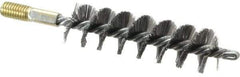 Value Collection - 1-1/4" Diam Helical Steel Tube Brush - 0.012" Filament Diam, 4-1/4" Brush Length, 7-1/2" OAL, 1/2-12 Male Shank - Industrial Tool & Supply