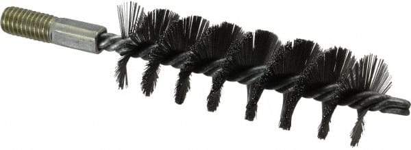 Value Collection - 1-1/2" Diam Helical Steel Tube Brush - 0.012" Filament Diam, 4-1/4" Brush Length, 7-1/2" OAL, 1/2-12 Male Shank - Industrial Tool & Supply