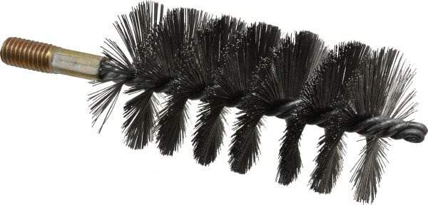 Value Collection - 2-1/4" Diam Helical Steel Tube Brush - Single Spiral, 0.012" Filament Diam, 4-1/4" Brush Length, 7-1/2" OAL, 1/2-12 Male Shank - Industrial Tool & Supply