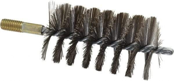 Value Collection - 2-1/2" Diam Helical Steel Tube Brush - 0.012" Filament Diam, 4-1/4" Brush Length, 7-1/2" OAL, 1/2-12 Male Shank - Industrial Tool & Supply